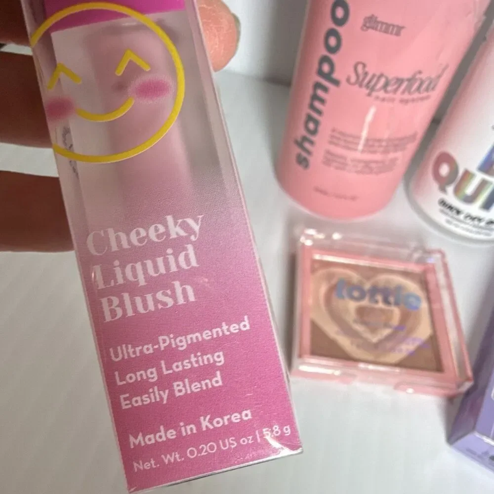 6pc Assorted Full Size Cruelty-Free Lot: Cheeky Blush, Lottie HL, NYX Lilac